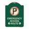 Signmission Emergency Access Route W/ Bidirectional Arrow Heavy-Gauge Aluminum Sign, 24" x 18", G-1824-24111 A-DES-G-1824-24111 - alternate 1